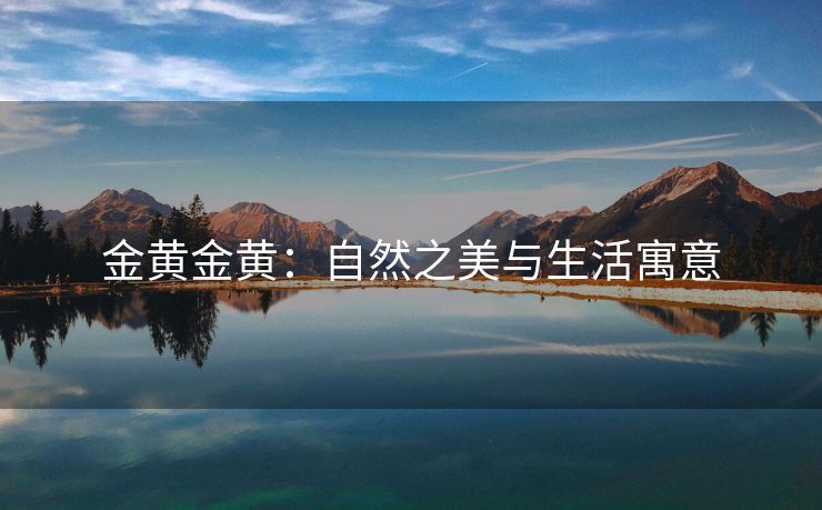 金黄金黄：自然之美与生活寓意