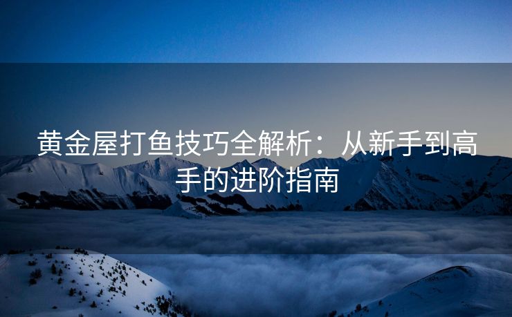 黄金屋打鱼技巧全解析：从新手到高手的进阶指南