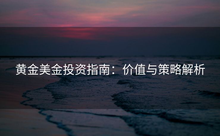 黄金美金投资指南：价值与策略解析